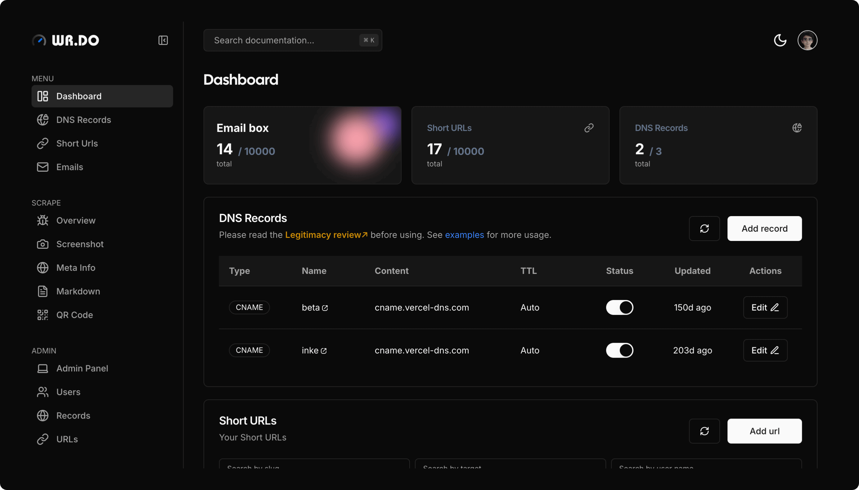dark preview landing